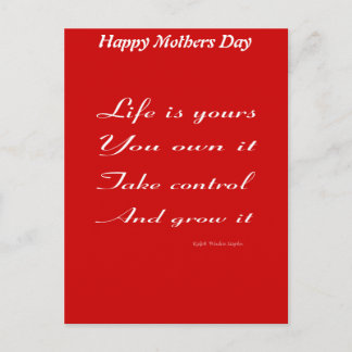 Life is yours postcard