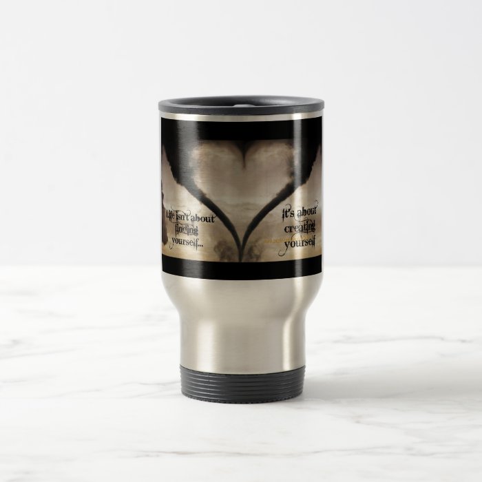 Life Isn't About Finding Yourself Heart Tornado Coffee Mugs