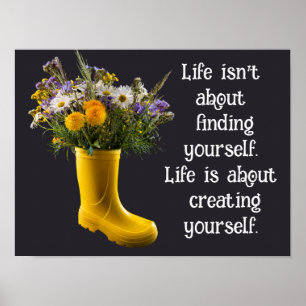 Life isn't about finding yourself.  poster