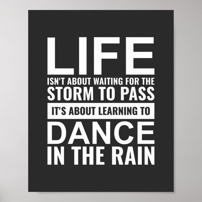 Life isn't about waiting for Inspirational Poster (Front)