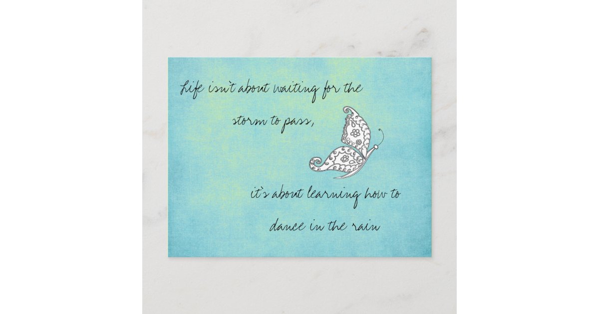 Life isn't about Waiting Quote Postcard | Zazzle