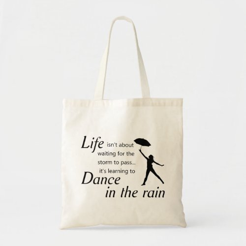 Life Isnt About Waiting Quote Tote Bag
