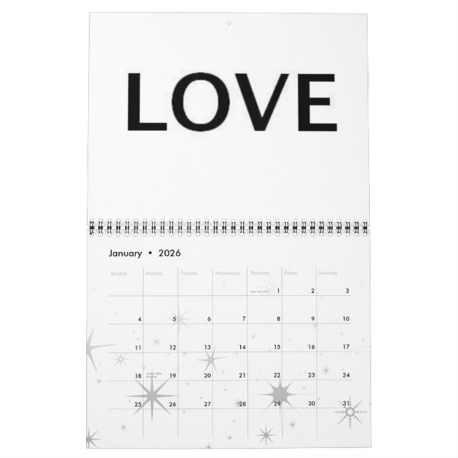 life lesson. calendar (Jan 2026)