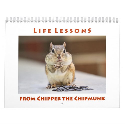 Life Lessons from Chipper the Chipmunk Calendar
