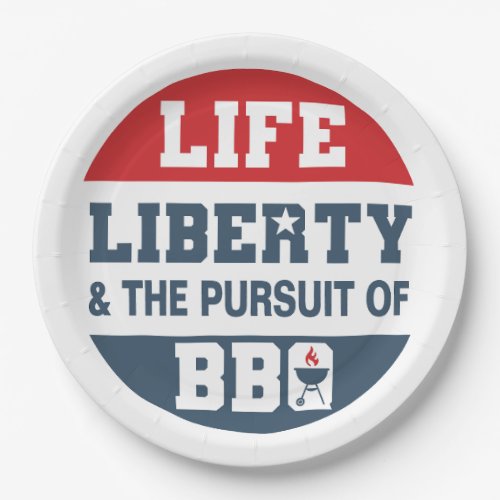 Life Liberty BBQ Paper Plates