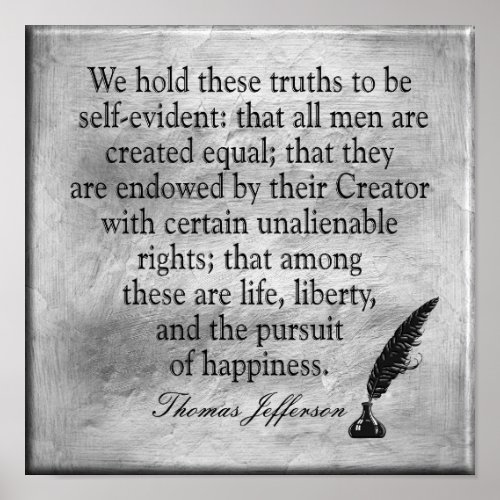 Life Liberty Happiness __ Jefferson quote _ print