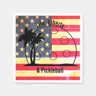 Life Liberty & Pickleball USA Napkins