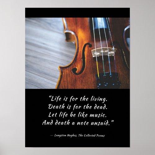 Life  Like Music Langston Hughes Poster