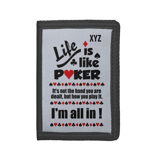 LIFE LIKE POKER custom wallets (Front Vertical)