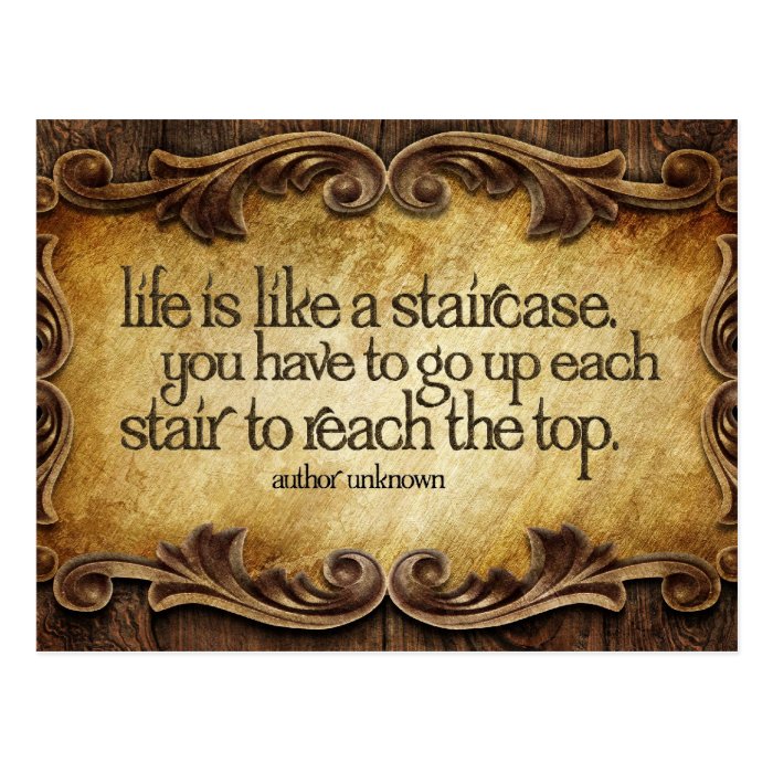 Life Like Staircase Inspirational Post Card