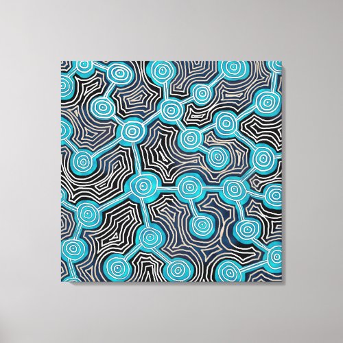 Life Lines Aboriginal style abstract pattern Canvas Print