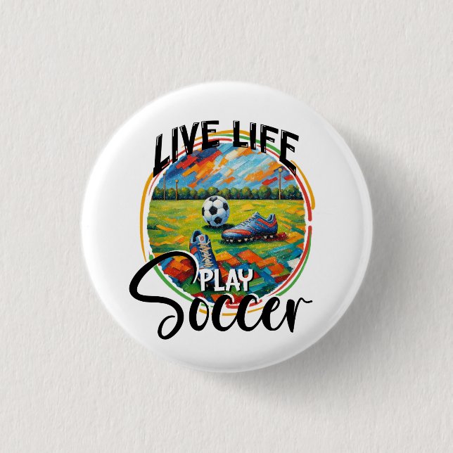 Life Live Play Soccer, Soccer Field Button (Front)
