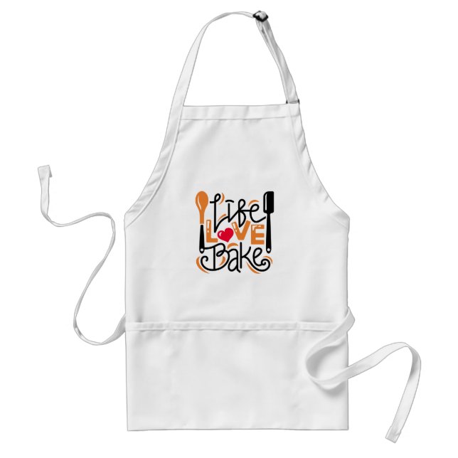 Life Love Bake Adult Apron (Front)