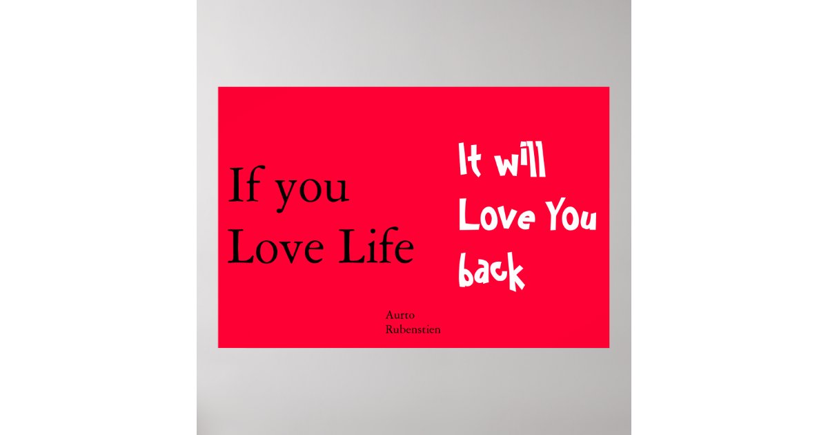 life lover poster | Zazzle