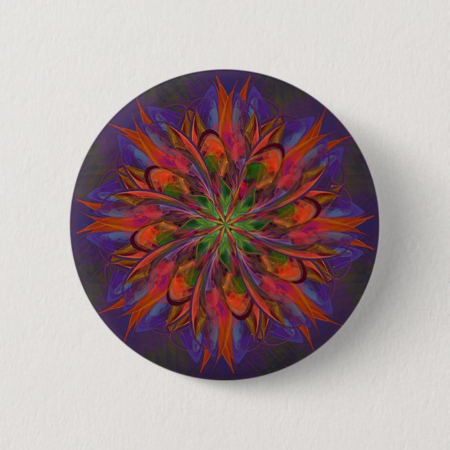 Life Mandala Pinback Button (Front)