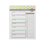 Life. More Organized. Meal Planning Notepad at Zazzle