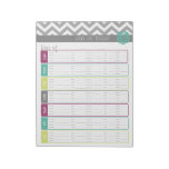 Life. More Organized. Workout Tracker Notepad at Zazzle