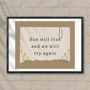 Life motivation quote poster