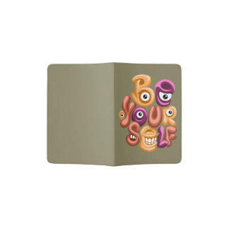 life motto - be yourself graffiti passport holder