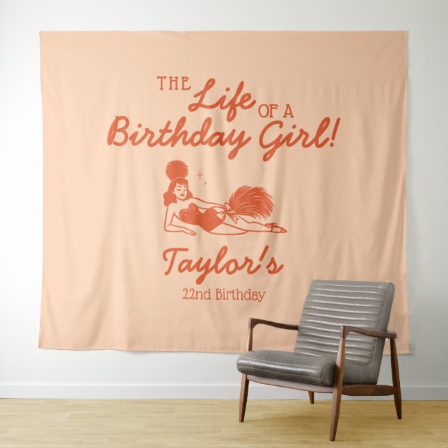 Life of a Birthday Girl Party Backdrop (In Situ (Horizontal))