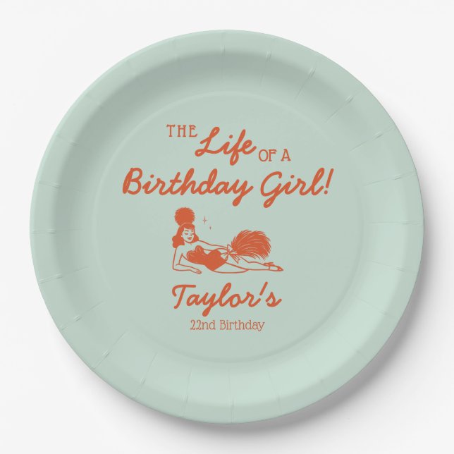 Life of a Birthday Girl Party Paper Plates (Front)