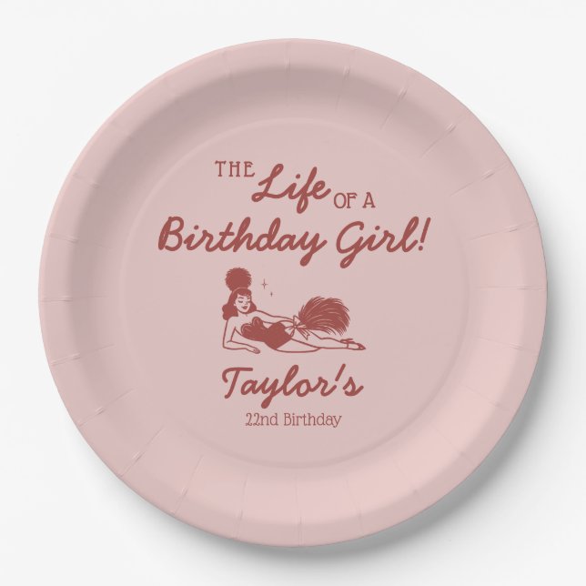 Life of a Birthday Girl Party Paper Plates (Front)