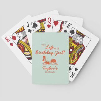 Life of a Birthday Girl Party Poker Cards
