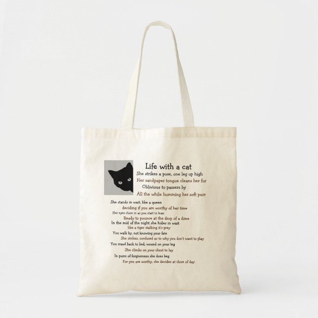Life of a cat owner tote bag (Front)