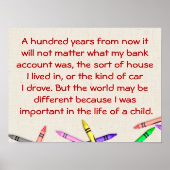 Life Of A Child - Quote Poster by ImpressImages at Zazzle