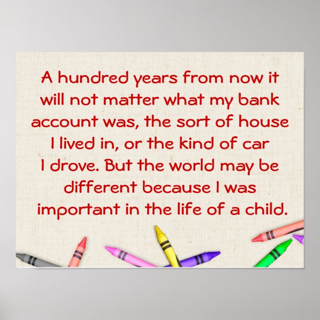 Life of a child - Quote Poster (Front)