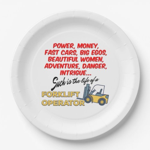 Life of a Forklift Operator Paper Plates