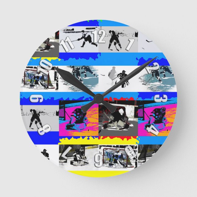Life of a Hockey Player - Ice Hockey Round Clock (Front)
