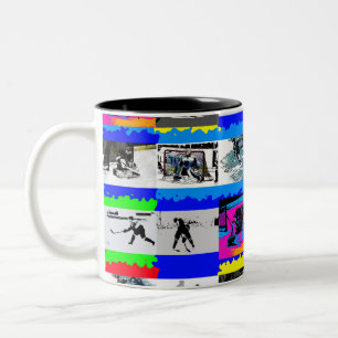 Life of a Hockey Player - Ice Hockey Two-Tone Coffee Mug