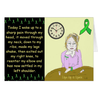 Life of a Lymie Lyme Disease Sick Lady Cartoon Cards