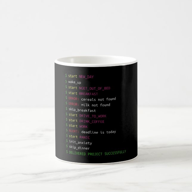 Life of a Programmer | Coding Geek Gift Coffee Mug (Center)