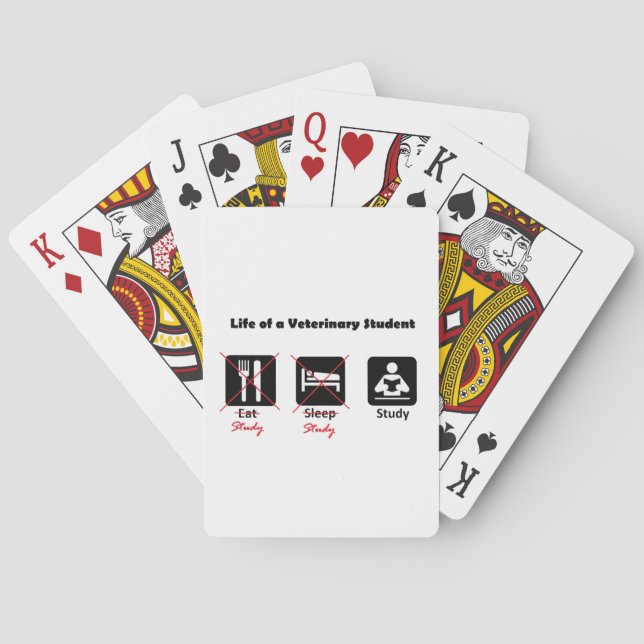 Life of a Vet Student Playing Cards (Back)