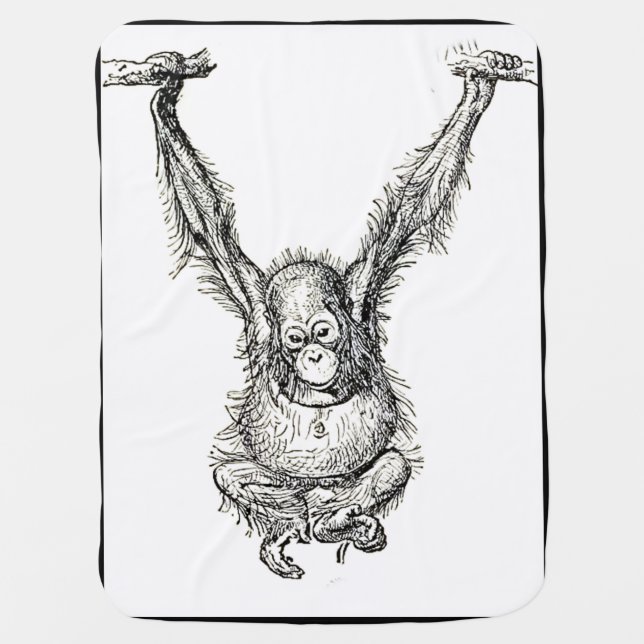 Life of a Young Ape Gorilla Baby Blanket (Front)