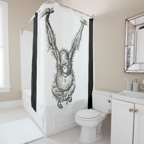 Life of a Young Ape Gorilla Shower Curtain