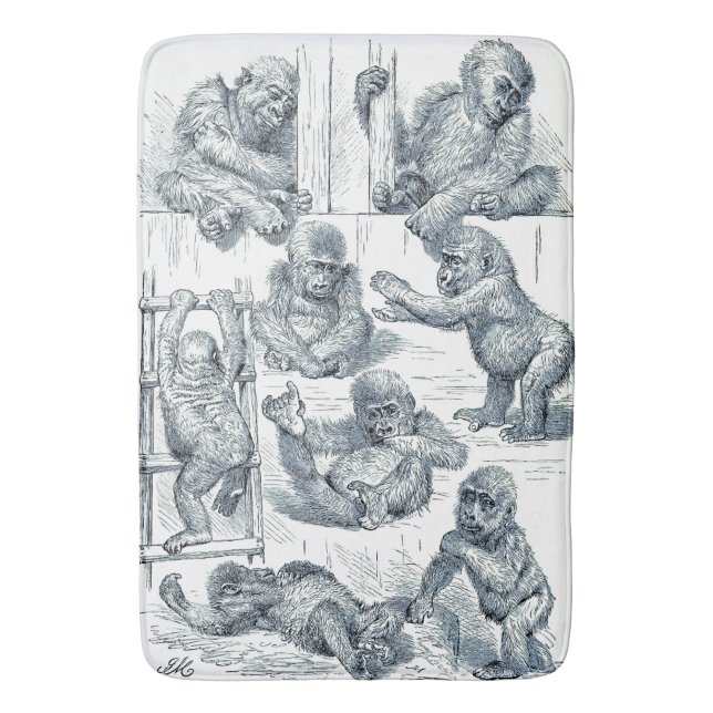 Life of a Young Gorilla Bath Mat (Front Vertical)