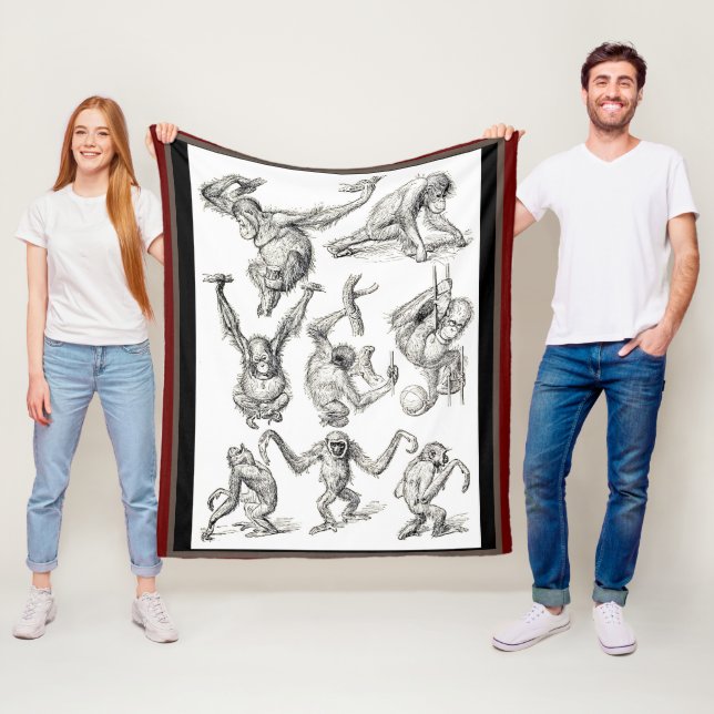 Life of a Young Orangutan Fleece Blanket (In Situ)