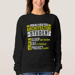 Life Of An Architecture Student Architect Sweatshirt