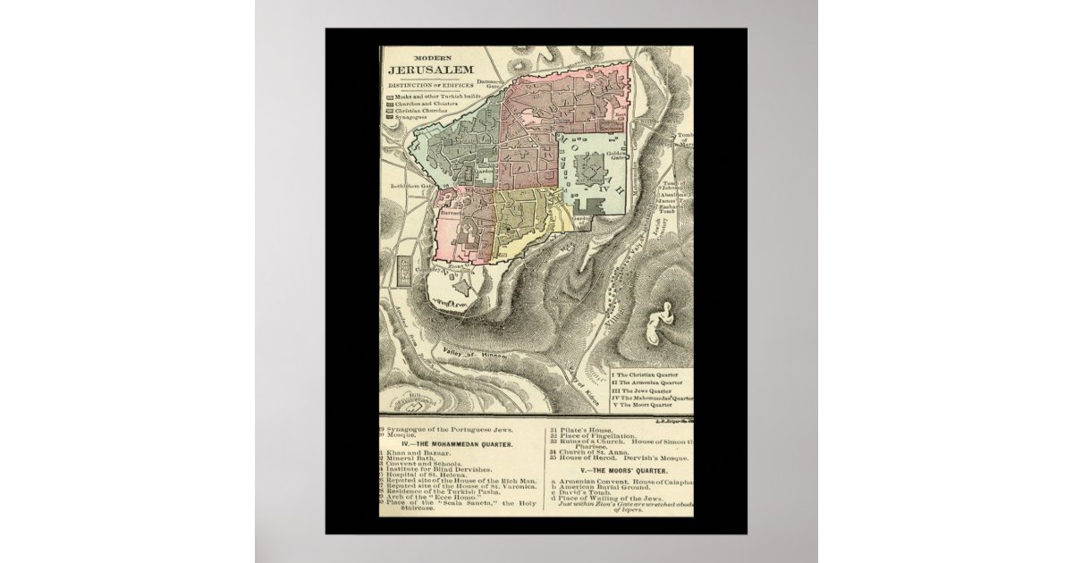 Life Of Christ Preface Map poster | Zazzle