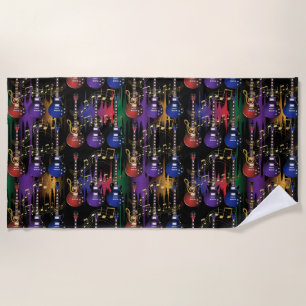 Life of Music - Guitar Beach Towel