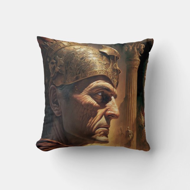 Life of Nicias and Crassus Throw Pillow (Front)