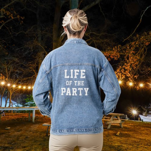 Life of The Party Bridal Party Denim Jacket