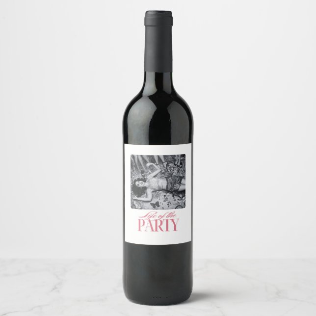Life of the Party Design | Bridesmaids Party Wine Label (Front)