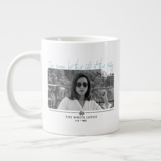 Life of the Party - The White Lotus Giant Coffee Mug (Left)