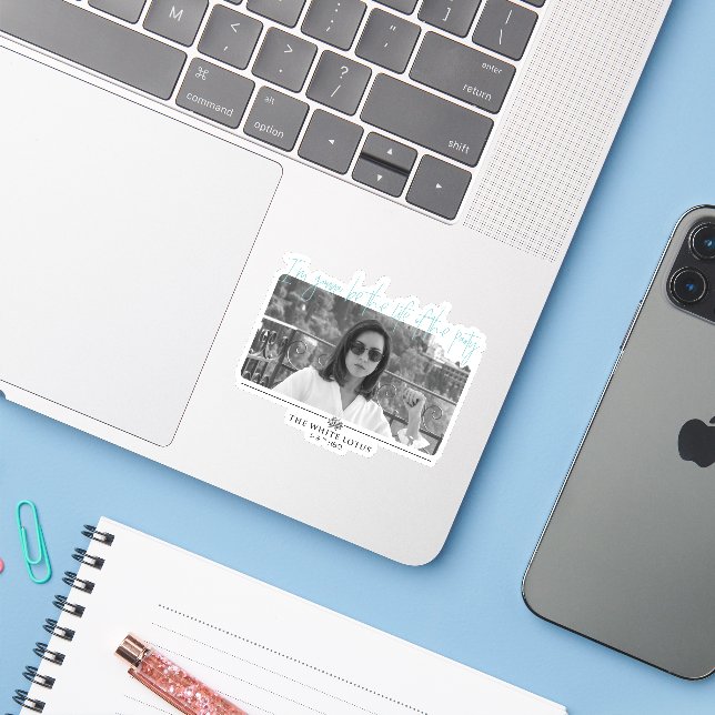 Life of the Party - The White Lotus Sticker (Laptop w/ iPhone)