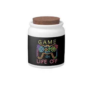 Life off Neon Strips Candy Jar