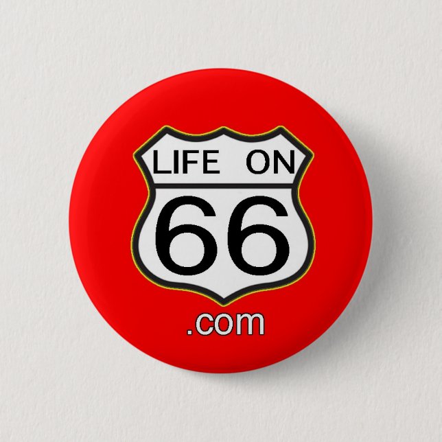 Life On 66 Button (Red) (Front)